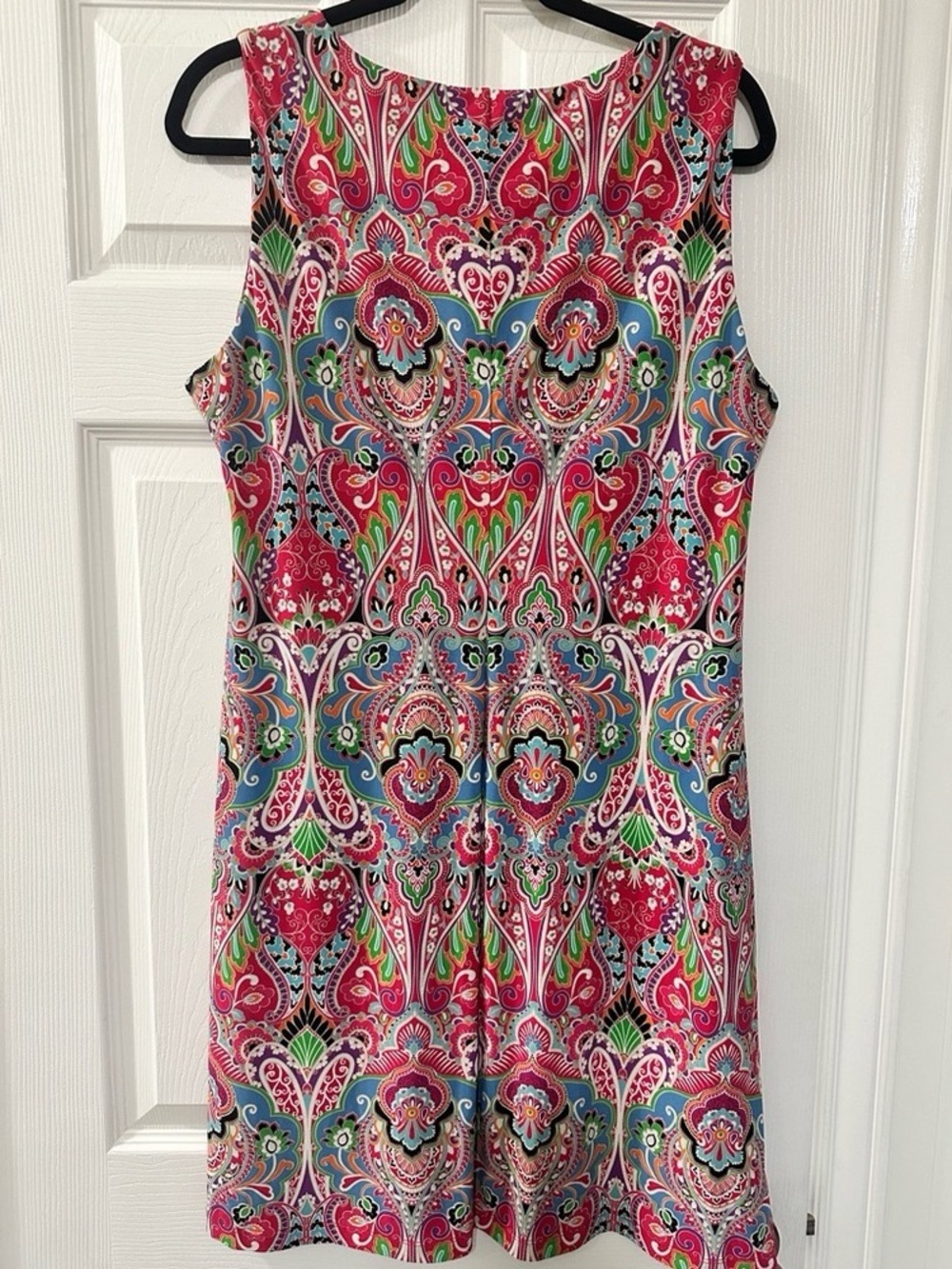 Bright Pink Multicolor Paisley Mini Dress - Picture 2 of 2